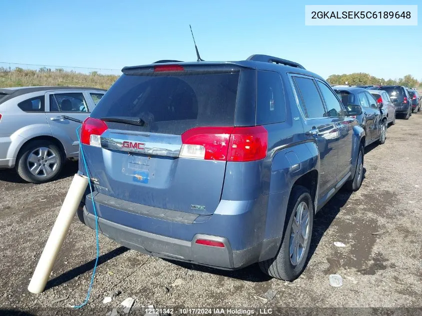 2012 GMC Terrain VIN: 2GKALSEK5C6189648 Lot: 12121342