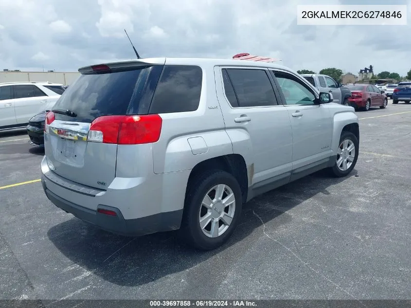 2012 GMC Terrain Sle-1 VIN: 2GKALMEK2C6274846 Lot: 39697858