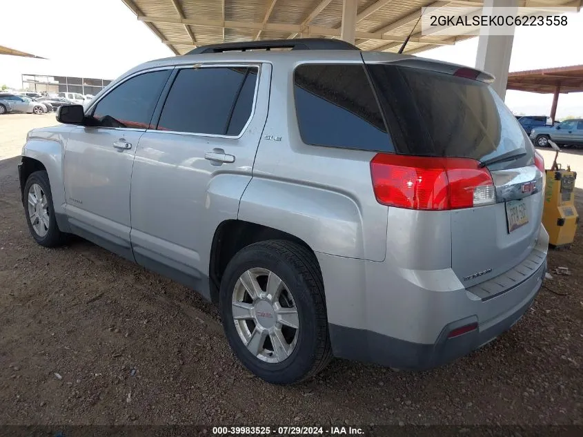 2012 GMC Terrain Sle-2 VIN: 2GKALSEK0C6223558 Lot: 39983525