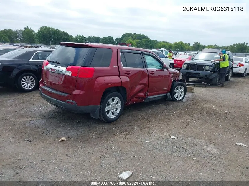 2GKALMEK0C6315118 2012 GMC Terrain Sle-1