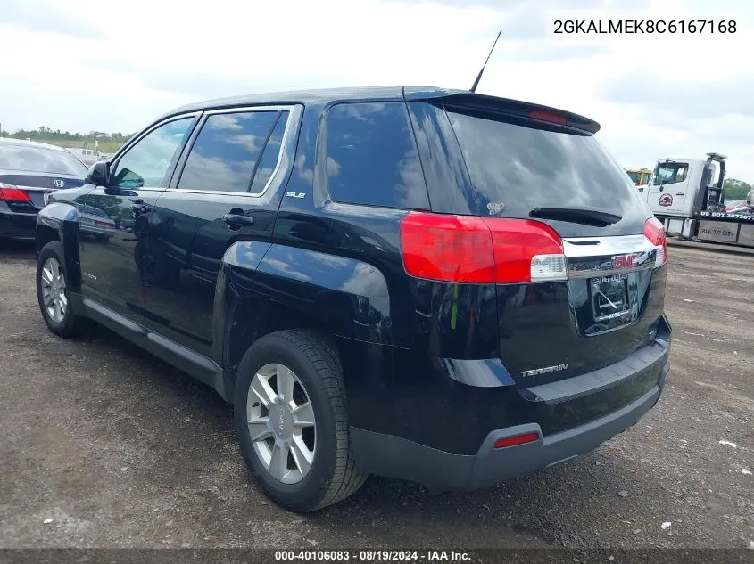 2012 GMC Terrain Sle-1 VIN: 2GKALMEK8C6167168 Lot: 40106083