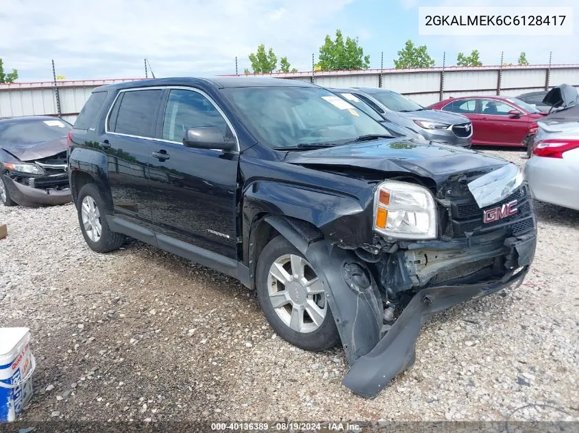 2012 GMC Terrain Sle-1 VIN: 2GKALMEK6C6128417 Lot: 40136389