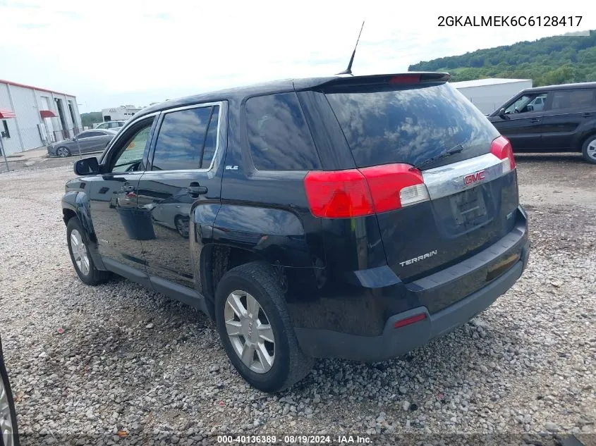 2012 GMC Terrain Sle-1 VIN: 2GKALMEK6C6128417 Lot: 40136389