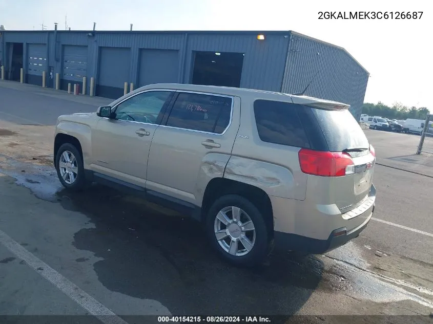 2012 GMC Terrain Sle-1 VIN: 2GKALMEK3C6126687 Lot: 40154215