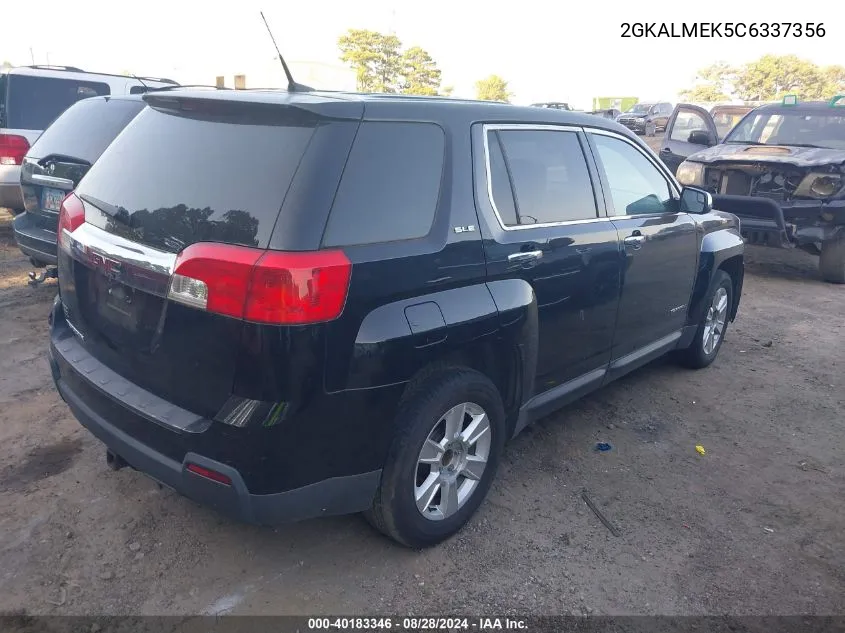 2012 GMC Terrain Sle-1 VIN: 2GKALMEK5C6337356 Lot: 40183346