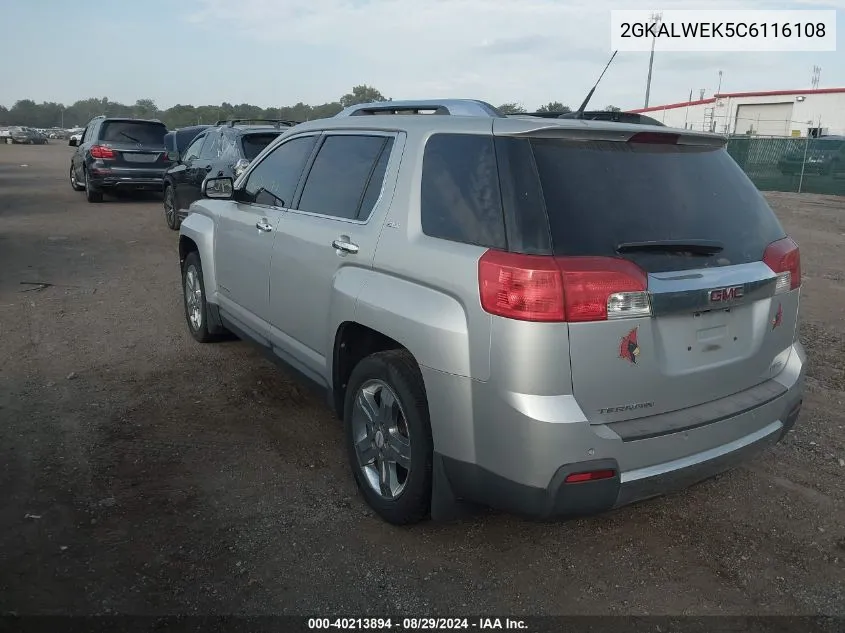 2012 GMC Terrain Slt-2 VIN: 2GKALWEK5C6116108 Lot: 40213894