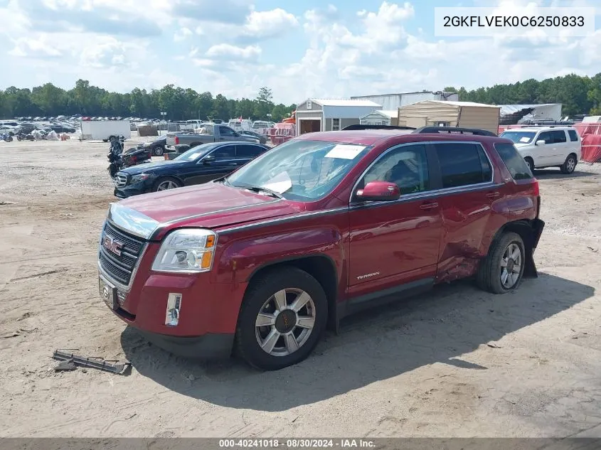 2012 GMC Terrain Slt-1 VIN: 2GKFLVEK0C6250833 Lot: 40241018