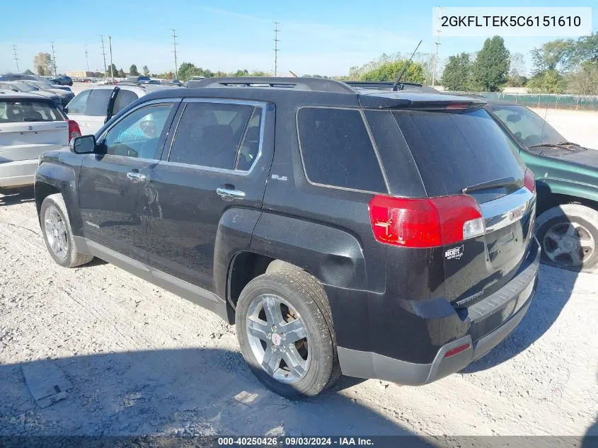 2012 GMC Terrain Sle-2 VIN: 2GKFLTEK5C6151610 Lot: 40250426