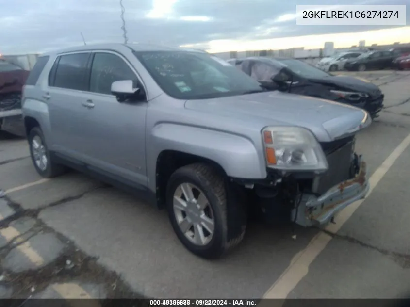 2012 GMC Terrain Sle-1 VIN: 2GKFLREK1C6274274 Lot: 40386688