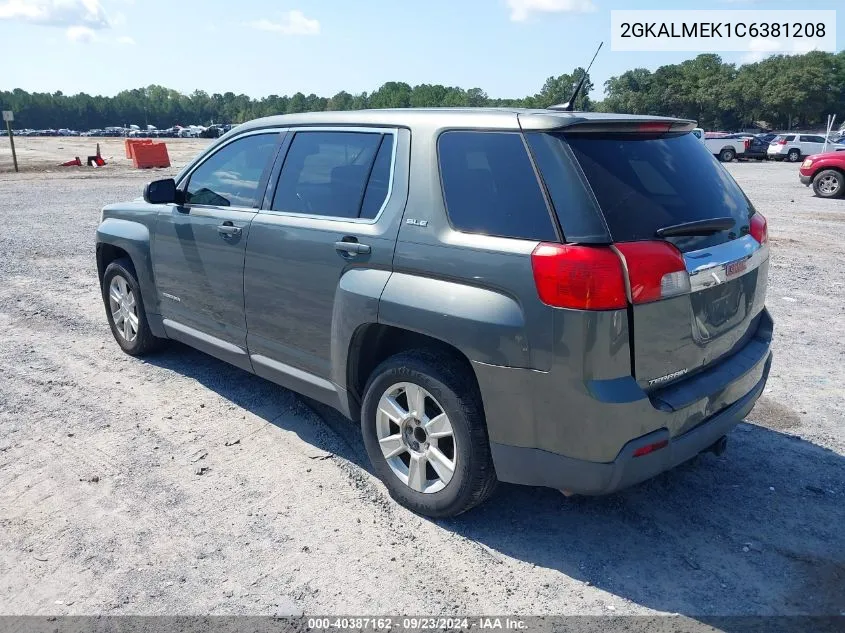 2012 GMC Terrain Sle-1 VIN: 2GKALMEK1C6381208 Lot: 40387162