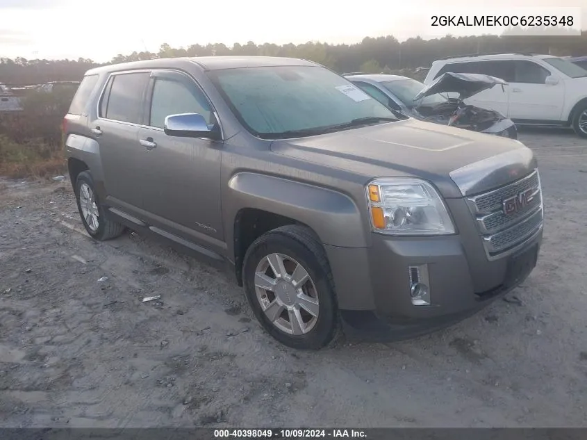 2012 GMC Terrain Sle VIN: 2GKALMEK0C6235348 Lot: 40398049