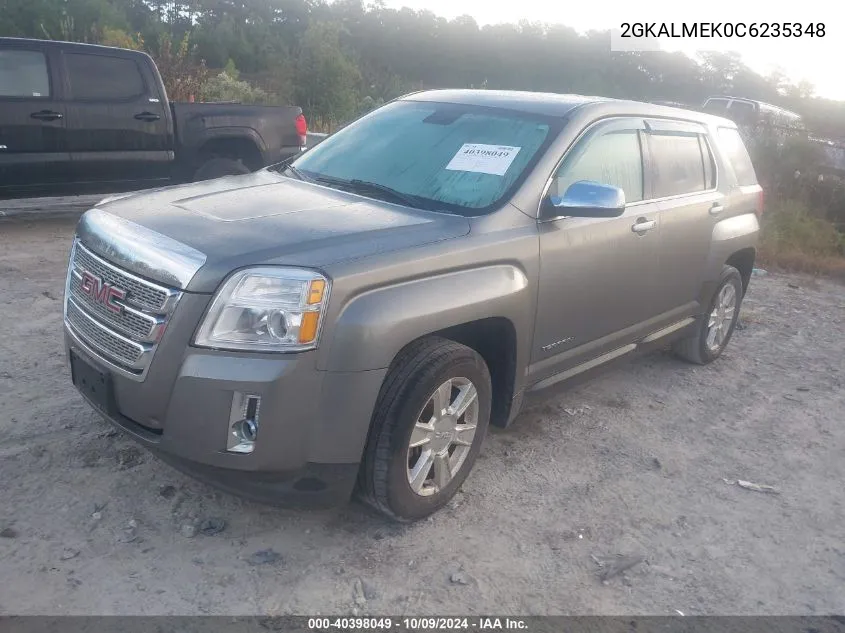 2012 GMC Terrain Sle VIN: 2GKALMEK0C6235348 Lot: 40398049