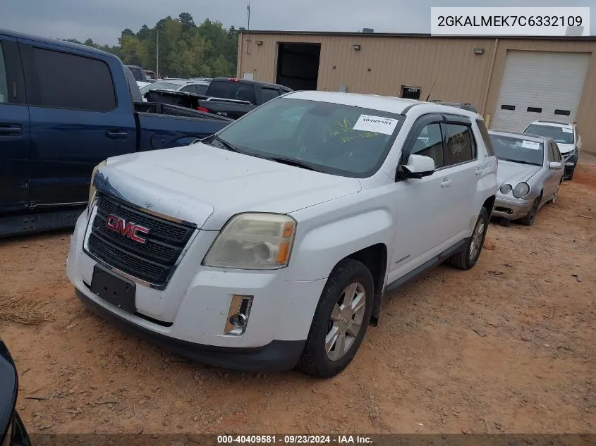 2012 GMC Terrain Sle-1 VIN: 2GKALMEK7C6332109 Lot: 40409581