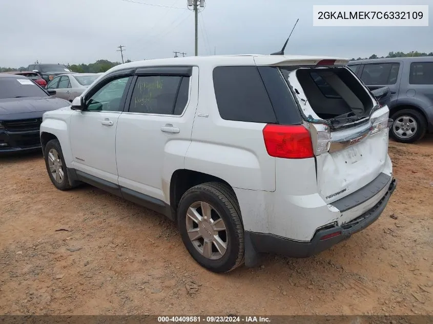 2012 GMC Terrain Sle-1 VIN: 2GKALMEK7C6332109 Lot: 40409581