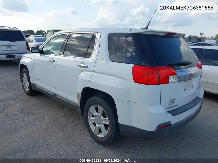 2012 GMC Terrain Sle-1 VIN: 2GKALMEK7C6381665 Lot: 40432223