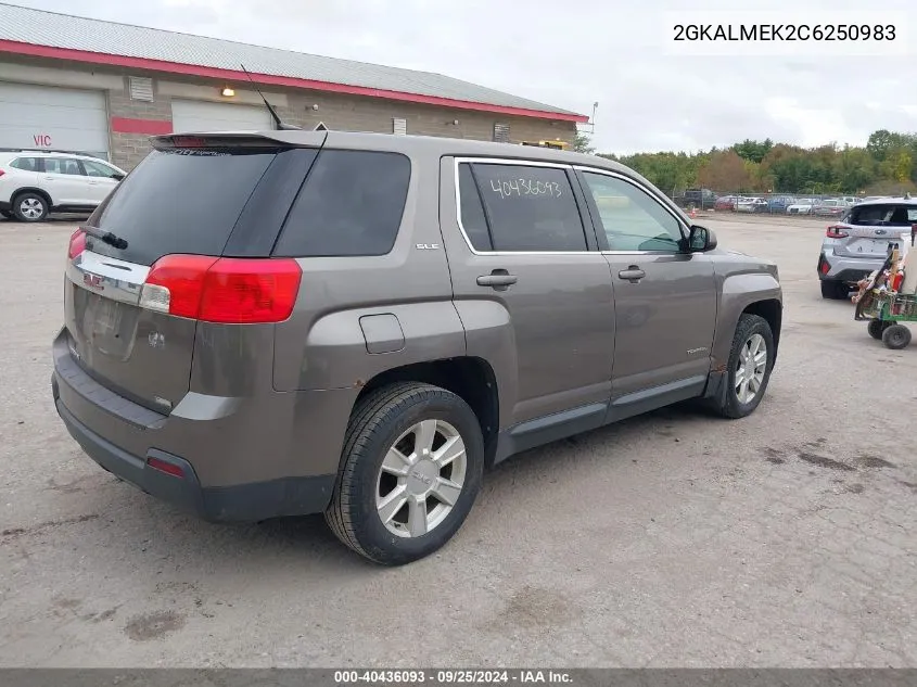 2012 GMC Terrain Sle-1 VIN: 2GKALMEK2C6250983 Lot: 40436093