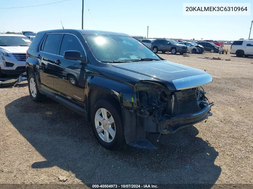 2012 GMC Terrain Sle-1 VIN: 2GKALMEK3C6310964 Lot: 40504973