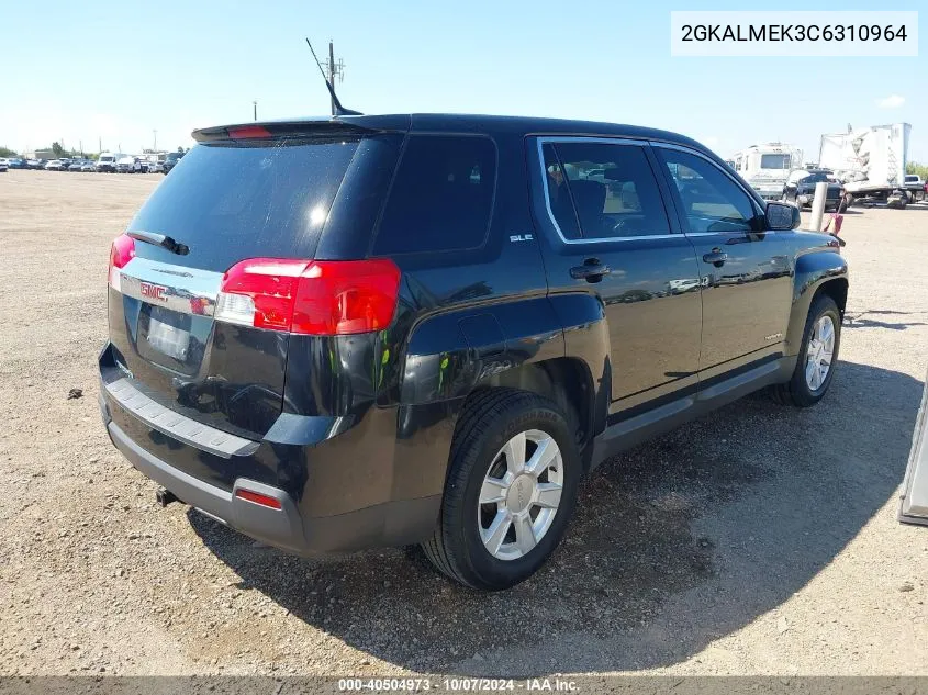 2012 GMC Terrain Sle-1 VIN: 2GKALMEK3C6310964 Lot: 40504973