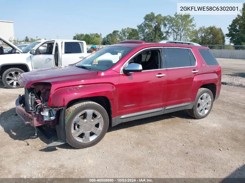 2012 GMC Terrain Slt-2 VIN: 2GKFLWE58C6302001 Lot: 40508880