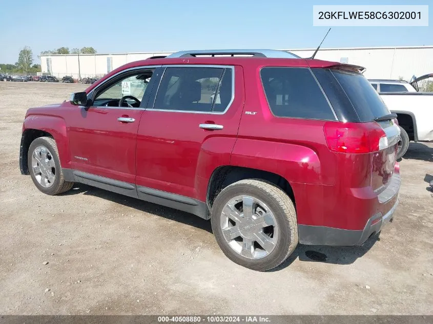 2012 GMC Terrain Slt-2 VIN: 2GKFLWE58C6302001 Lot: 40508880