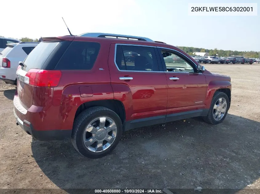 2012 GMC Terrain Slt-2 VIN: 2GKFLWE58C6302001 Lot: 40508880