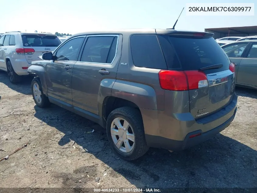 2012 GMC Terrain Sle-1 VIN: 2GKALMEK7C6309977 Lot: 40534233