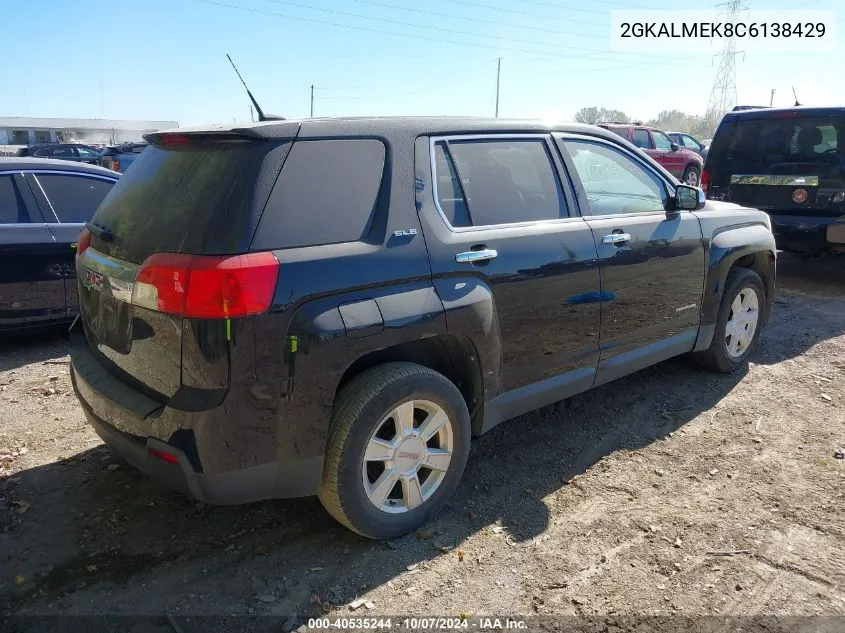 2012 GMC Terrain Sle-1 VIN: 2GKALMEK8C6138429 Lot: 40535244