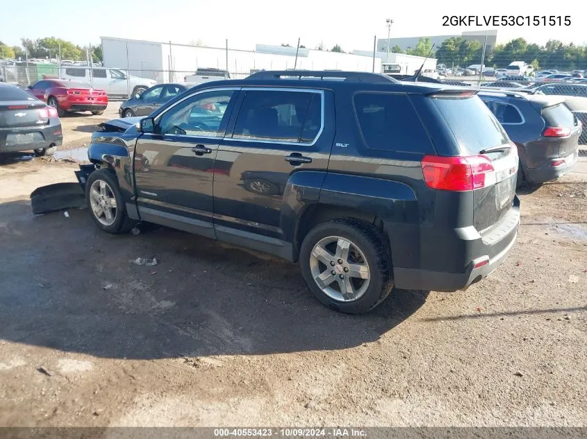 2012 GMC Terrain Slt VIN: 2GKFLVE53C151515 Lot: 40553423