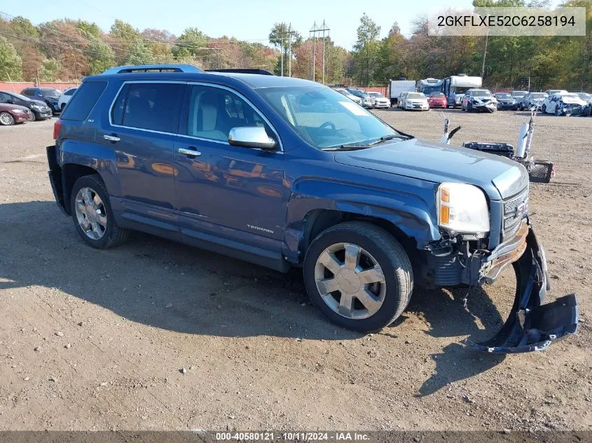 2012 GMC Terrain Slt-2 VIN: 2GKFLXE52C6258194 Lot: 40580121