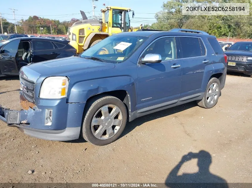 2012 GMC Terrain Slt-2 VIN: 2GKFLXE52C6258194 Lot: 40580121