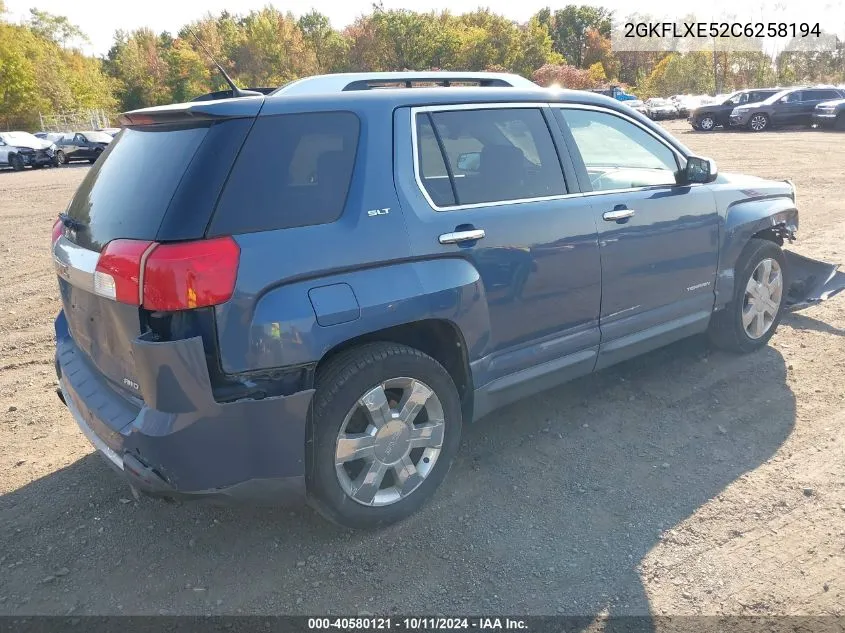 2012 GMC Terrain Slt-2 VIN: 2GKFLXE52C6258194 Lot: 40580121