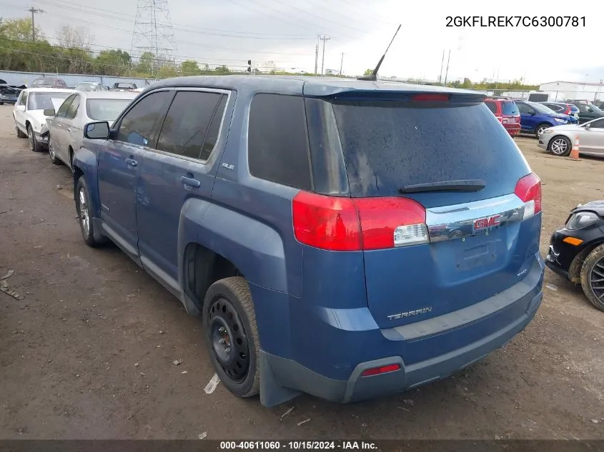 2012 GMC Terrain Sle-1 VIN: 2GKFLREK7C6300781 Lot: 40611060