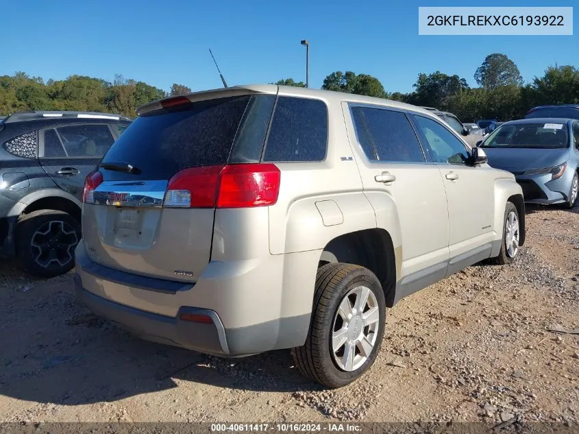 2012 GMC Terrain Sle-1 VIN: 2GKFLREKXC6193922 Lot: 40611417