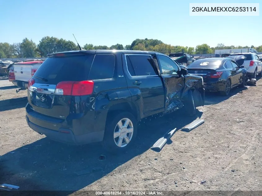 2012 GMC Terrain Sle-1 VIN: 2GKALMEKXC6253114 Lot: 40618254