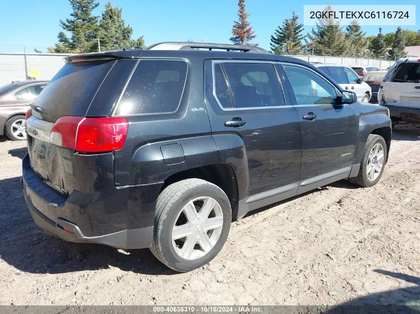 2012 GMC Terrain Sle-2 VIN: 2GKFLTEKXC6116724 Lot: 40636310