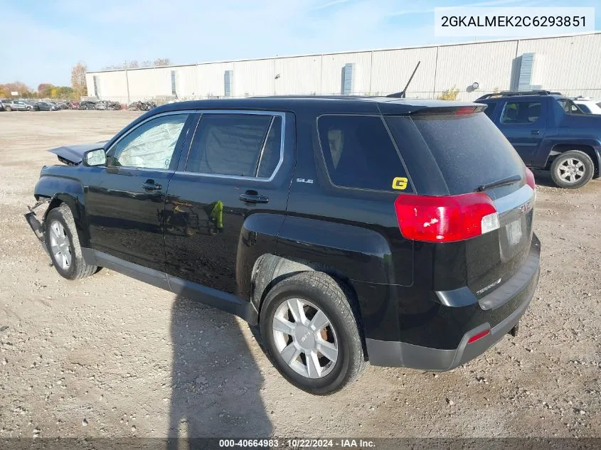 2012 GMC Terrain Sle-1 VIN: 2GKALMEK2C6293851 Lot: 40664983