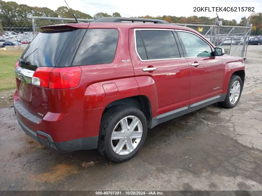 2012 GMC Terrain Sle-2 VIN: 2GKFLTEK4C6215782 Lot: 40707281