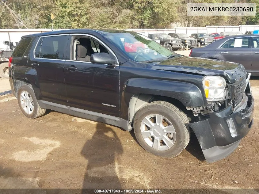 2012 GMC Terrain Sle-1 VIN: 2GKALMEK8C6230690 Lot: 40717943