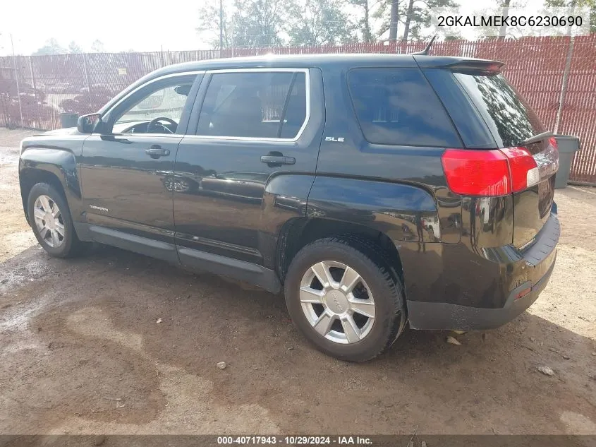 2012 GMC Terrain Sle-1 VIN: 2GKALMEK8C6230690 Lot: 40717943