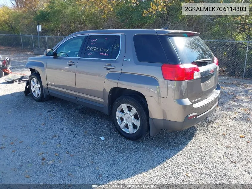 2012 GMC Terrain Sle-1 VIN: 2GKALMEK7C6114803 Lot: 40727844