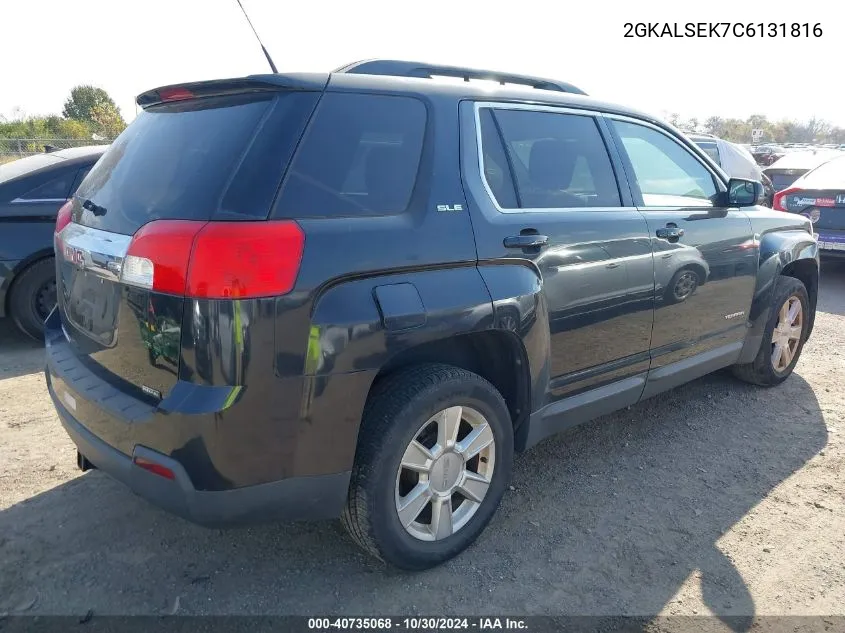 2012 GMC Terrain Sle-2 VIN: 2GKALSEK7C6131816 Lot: 40735068