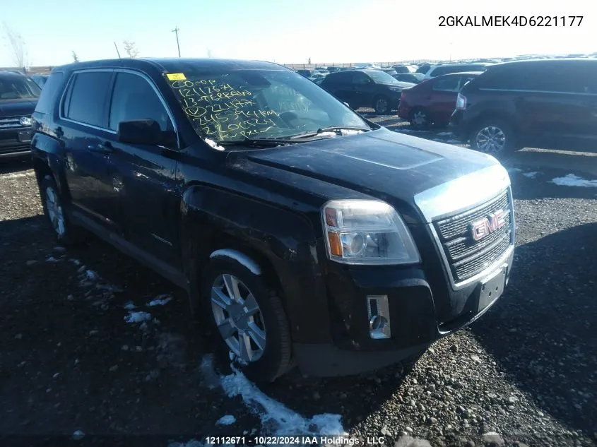 2013 GMC Terrain VIN: 2GKALMEK4D6221177 Lot: 12112671