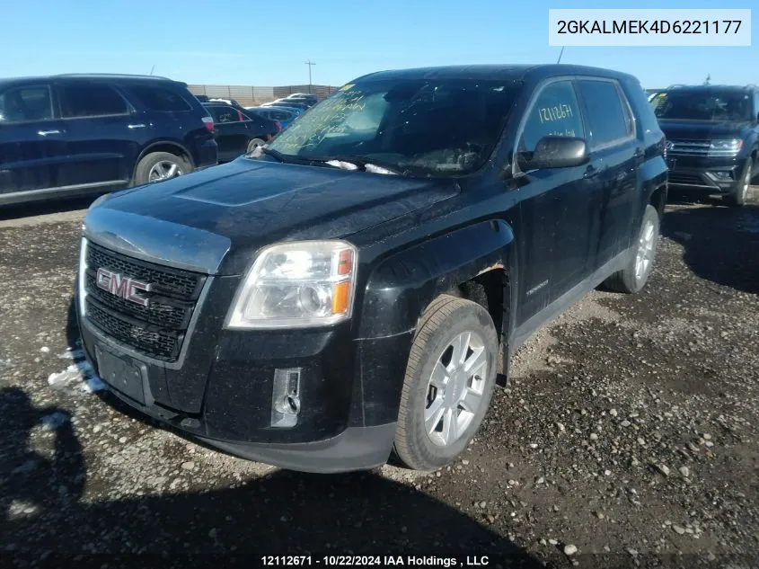 2013 GMC Terrain VIN: 2GKALMEK4D6221177 Lot: 12112671