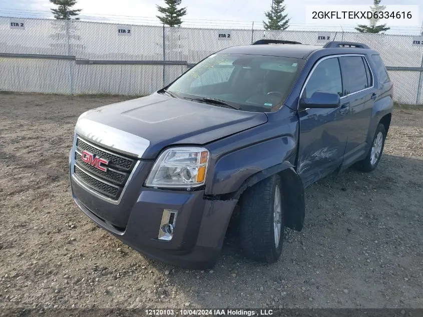 2013 GMC Terrain VIN: 2GKFLTEKXD6334616 Lot: 12120103