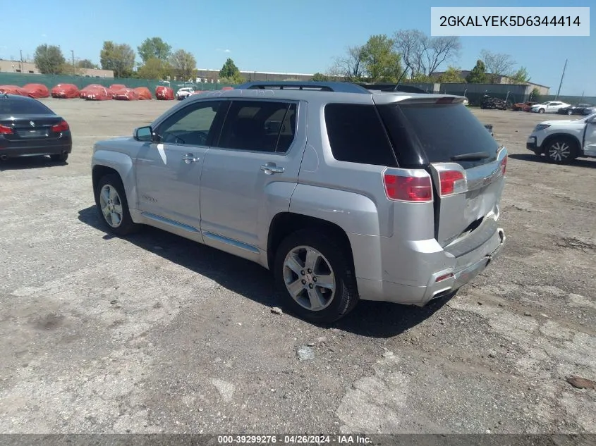 2013 GMC Terrain Denali VIN: 2GKALYEK5D6344414 Lot: 39299276