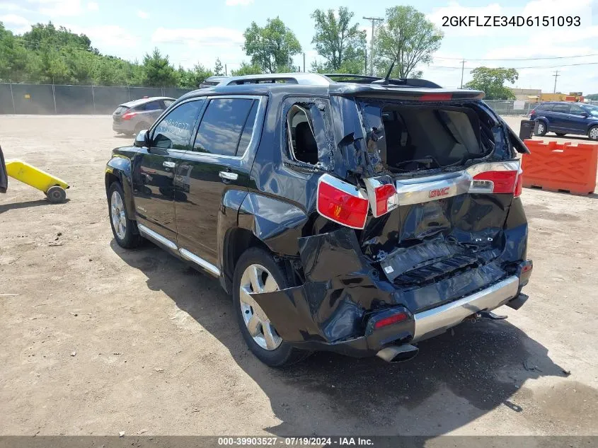 2013 GMC Terrain Denali VIN: 2GKFLZE34D6151093 Lot: 39903527