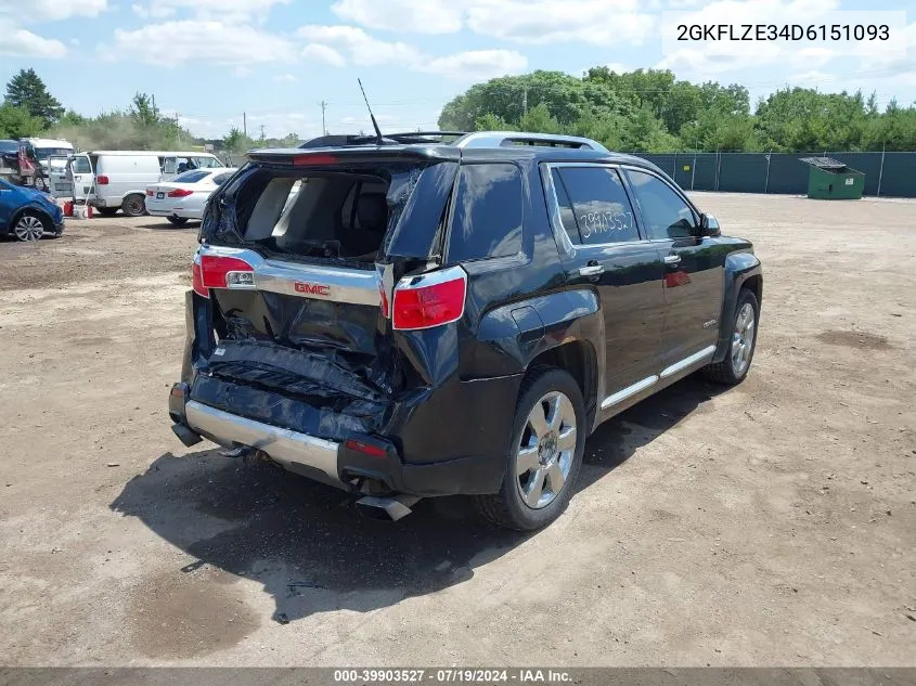 2013 GMC Terrain Denali VIN: 2GKFLZE34D6151093 Lot: 39903527