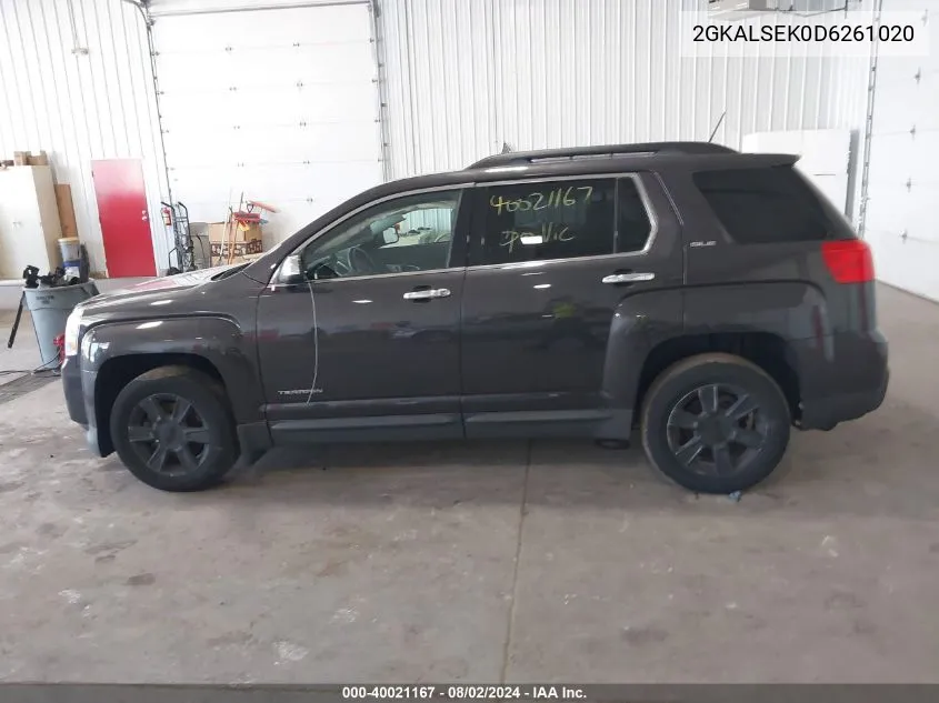 2013 GMC Terrain Sle-2 VIN: 2GKALSEK0D6261020 Lot: 40021167