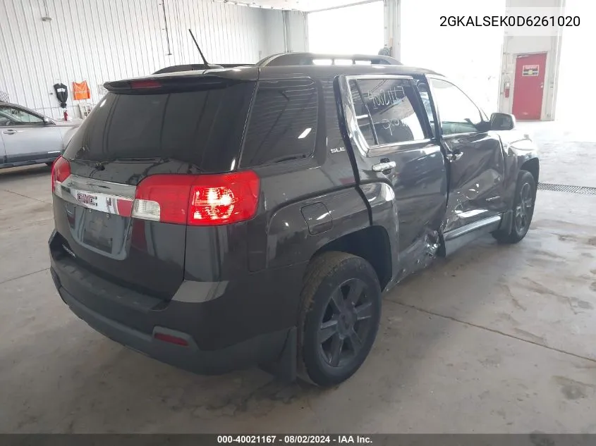 2013 GMC Terrain Sle-2 VIN: 2GKALSEK0D6261020 Lot: 40021167