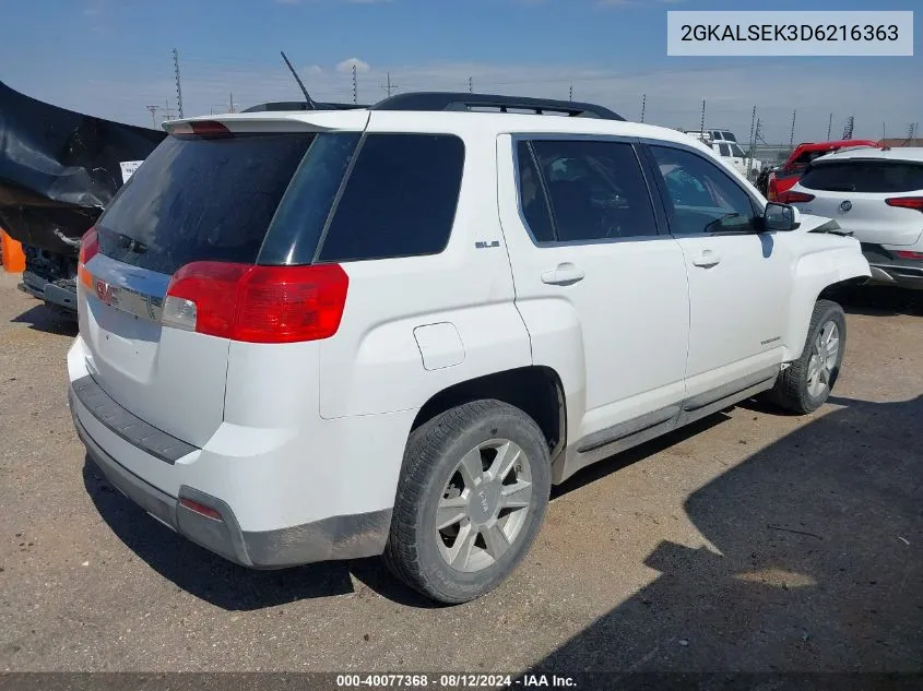 2013 GMC Terrain Sle-2 VIN: 2GKALSEK3D6216363 Lot: 40077368